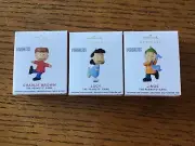 Hallmark 2020 PEANUTS GANG Charlie Brown Linus Lucy MINI New Ornament Set