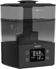Air Humidifiers for Bedroom and Baby, Home & Plants - KUICH 2.4L 2.4 L, Black