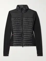 [Moncler Grenoble] Moncler Grenoble - Power Grid Paneled Polartec® Jersey And Quilted Shell Down Base Layer - Black - x large x large Black