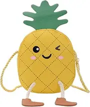 [Yardenfun] Unique Pineapple Bag Stylish Coin Purse Crossbody Straps Versatile Storage Pouch for Occasions