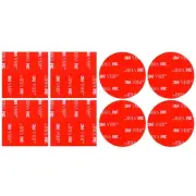 8 Pack Heavy Duty Round Double-Sided Tape (2-inch Diameter) - 3M VHB Red