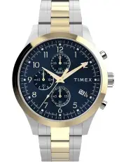 [Timex] Dress Chronograph Watch43mm in Stainless Steel