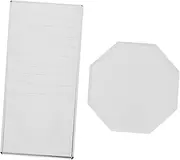 HONMEET Set of 2 Eyelash Extension Glass Pads Lash Stand for Nail Salons Home Use
