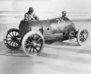 1905 S B Stevens Rome NY aboard Mercedes he brought speed meets he- Old Photo