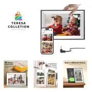 Digital Photo Frame WiFi Smart Digital Picture Frame Battery Powered Unlimite...