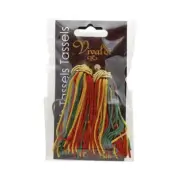 VIVALDI - TURK HEAD RIBTEX TASSELS - 8CM -BLACK,NAVY,BURGUNDY,WHITE OR MIX