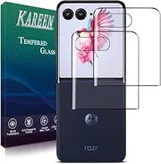 [KAREEN] [2 Pack] Screen Protector for Motorola Moto Razr+ / Plus 2024 Tempered Glass, 3D Curved Dot Matrix, Anti Scratch, Case Friendly