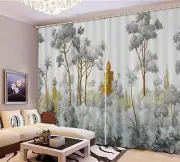 Castle Behind The Jungle3D Curtain Blockout Photo Printing Curtains Drape Fabric