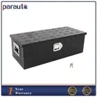 30"X14"X10" BLACK ALUMINUM PICKUP TRUCK TRUNK BED TOOL BOX TRAILER STORAGE+LOCK
