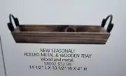 Gold Canyon Rolled Metal & Wooden Tray #58002 RETIRED - TRAY ONLY - NEW IN BOX
