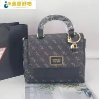 在飛比找Yahoo!奇摩拍賣優惠-高級品質女包GUESS猜家出口新款中古老花印花素色手提單肩斜