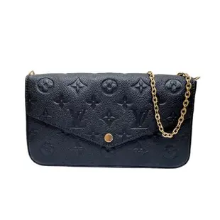 【Louis Vuitton】M64064 - LV Felicie Pochette系列 WOC 鍊帶 手拿/斜背包(黑色)