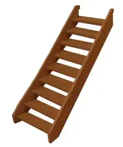 Ezistep Merbau Timber Deck Stair Kit External 9 Step Height 1600mm