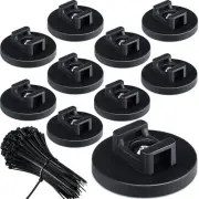 60 Pcs Magnetic Zip Tie Mount Wire Management Bases with Zip Ties, 43mm