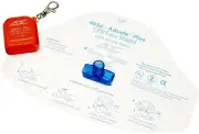 4056 Adsafe Plus Single-use CPR Face Shield with Keychain and Case ADULT, ORANGE