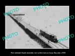 OLD 8x6 HISTORIC PHOTO OF PORT ADELAIDE SA THE LARGS BAY JETTY TRAIN c1900