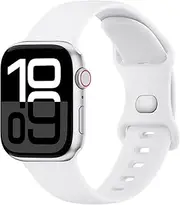 Sport Band for Apple Watch Band 38mm 40mm 41mm 42mm 44mm 45mm 46mm 49mm for Women Men, Soft Silicone Waterproof Replacement Straps for iWatch Series 10/9/8/7/6/5/4/3/SE/Ultra