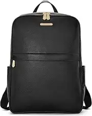 BOSTANTEN Genuine Leather 15.6 inch Laptop Backpack Purse for Women College Casual Backpack Travel Bag Daypack