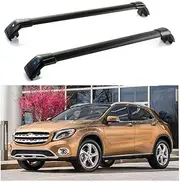 TINIANHHCT Cross Bars Lockable Fits for Mercedes Benz GLA X156 2015-2020 with Flush Side Rails Roof Rack Cargo Luggage Carrier, Black