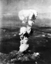 New 8x10 World War II Photo: Atomic Cloud over Hiroshima Japan after Bombing