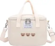 Nappy Bag - Small Changing Bag, Cute Travel Changing Bag, Storage Bag with Large Capacity and Insulating Compartment, Adjustable Changing Bags, White, Siehe Beschreibung