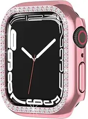 MGAVATPNPY 10 Pcs/Pack, Diamond Bumper Protective Case Compatible With Apple Watch 7 41mm 45mm,Smart Bracelet Accessories PC Case Compatible With Apple Watch7 watch case