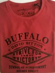 Buffalo David Bitton Men's Logo Graphic Strive for Vi,Red [XL]