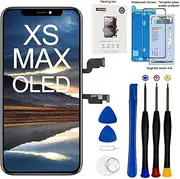 EFaith for iPhone Xs Max Screen Replacement LCD with True Tone Display,Touch Digitizer Display Glass Repair kit with True Tone Programmer, Waterproof Adhesive, Tools, Tempered Glass
