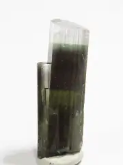 17.4 mm WHITE-CAPPED TRI-COLOUR TOURMALINE CRYSTAL GROUP, PAKISTAN
