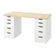 IKEA 書桌/工作桌, 松木效果 白色, 140x60 公分