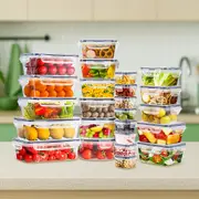 ZUNI 24 PCs Food Storage Containers BPA-Free Leak Proof with Labels Pen Lids