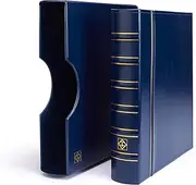 Lighthouse Blue Classic Grande 3-Ring Binder with Slipcase Storage Case for Coins, Stamps, Currency, Bank Notes, Documents, and Other Collectibles - Pages Sold Separately