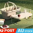 Collapsible Foldable Outdoor Picnic Basket & Picnic Table Cutting Board Basin