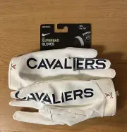 Nike Virginia Cavaliers Team Issued Superbad 6.0 Football Gloves White Size 3XL