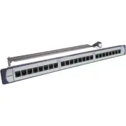 Clipsal Actassi Clipsal Patch Panel Flat 19" 1U 24-Port Keystone Utp Loaded C...