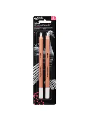 Mont Marte White Charcoal Pencils Large 2pce, Highlighting, Sketching & Drawing