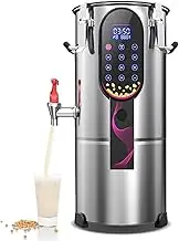 Commercial Soy Milk Machine, 26000RPM Electric Soy Milk Machine with LED Display, 24 Hour Appointment, Automatic Cleaning, Built in Filter, for Kitchen Restaurant(40L)