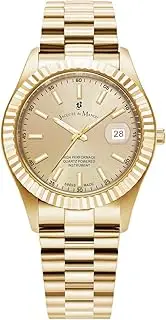 [B JACQUES DU MANOIR] Jacques du Manoir Swiss-Made Gents Inspiration Gold Plated Bracelet Watch, Gold, One Size, Modern