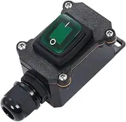 KiBcsLic Heavy Duty Waterproof Outdoor Switch Box for High Power Lines, Green Light