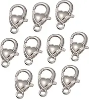 KONTONTY Jewelry Making Clasps 10pcs Alloy Lobster Clasp Keyring Clip for DIY Necklace Bracelet