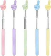 5 PCS Telescopic Teachers Pointers, Extendable Hand Pointer Finger Pointer Stick, Retractable Classroom Pointer for Elementary School Kindergarten Teachers Classroom Presentation Whiteboard Teaching