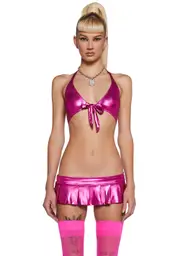 Hottie To Go Top And Skirt Lingerie Set - Pink