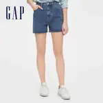 GAP 女裝 時尚水洗牛仔短褲-中度靛藍(546786)