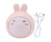 Cute Night Light 3 Gear Stepless Dimming Touch Sensing USB Rechargeable Bedside Lamp Pink