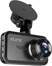 Christmas Birthday Gift Idea Dash Cam for Car Elinz 3" Front and Rear Dual Camera HD 1080P for Men or Women, Him or Her, with Hardwire Kit, 1 Yr Warranty