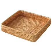 Rattan Serving Tray,Square Woven Tray Wicker Storage Basket,Square Wicker2627