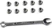 FUNOMOCYA 10pcs Stainless Steel Flange Locknuts with Nylon Insert Nuts Wrench for Automotive Construction Shipbuilding Applications