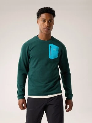 NWT Mens Arc’teryx Pytheas Kyanite Crew Polartec Fleece Sweater sz XXL