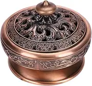 Alloy Censer Burner Lotus Buddha Incense Holder - Bronze Vintage Charcoal Stove Luxury Stand - Metal Home Decoration for Office, Room, Tea House - Stick, Cone, Reel Incense