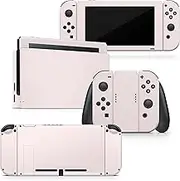 Tacky Design Classic Solid Color Skin for Nintendo Switch Skin Vinyl 3m Stickers Full wrap Cover (Pastel red)